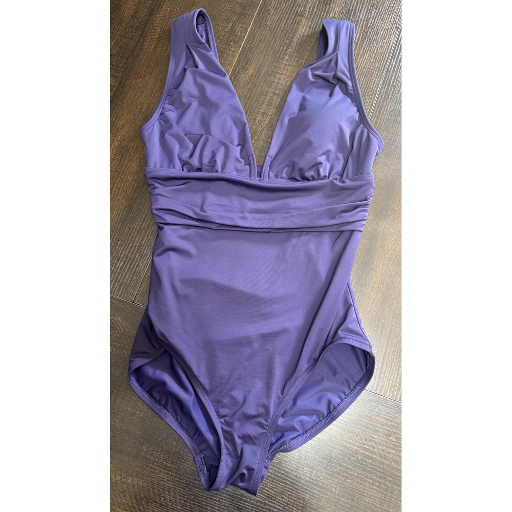 Contours by Coco Reef Purple One Piece Swimsuit Size 10 34 B/C 1081